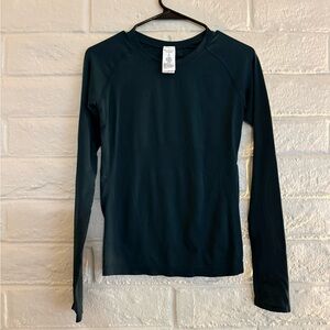 Athelta Pine Green Seamless Momentum Top